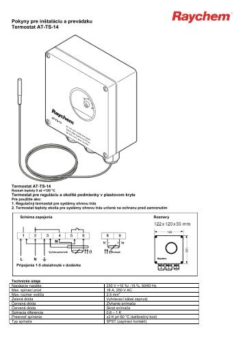 Pokyny pre inÅ¡talÃ¡ciu a prevÃ¡dzku - Raychem