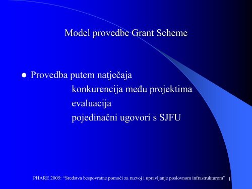 Model provedbe Grant Scheme