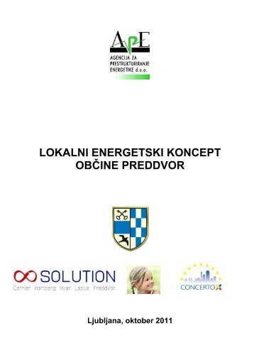 Lokalni energetski koncept obÄine Preddvor (LEK) s prilogami - PDF