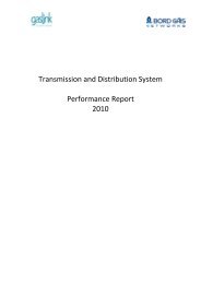 Transmission and Distribution System Performance Report - Gaslink