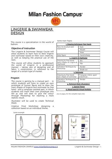 LINGERIE & SWIMWEAR DESIGN - Fashion School