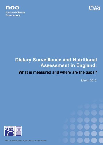 Dietary Surveillance and Nutritional Assessment in England:
