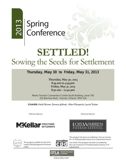 Sowing the Seeds for Settlement - Bogoroch & Associates