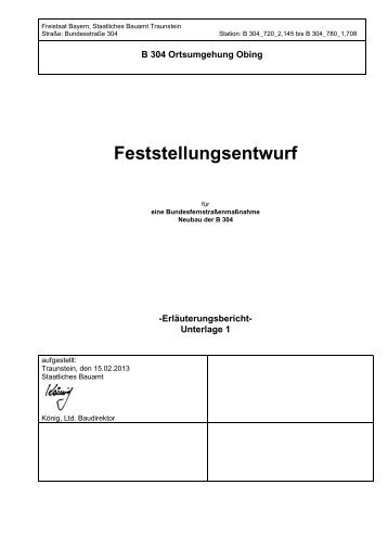 1 Erläuterungsbericht - Staatliches Bauamt Traunstein - Bayern