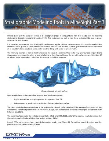 Stratigraphic Modeling Tools in MineSight Part 3 - Mintec, Inc.