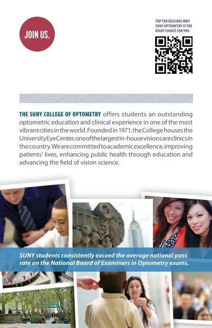 Admissions & Financial Aid Brochure - SUNY College of Optometry