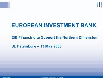 The European Investment Bank (EIB)