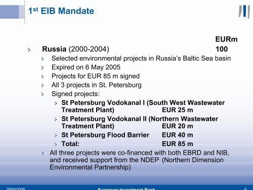 The European Investment Bank (EIB)