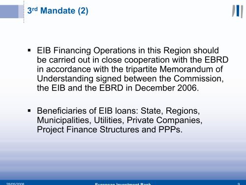 The European Investment Bank (EIB)