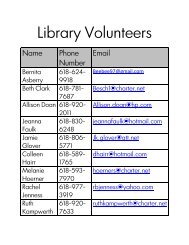 Library Volunteers - Moye PTO