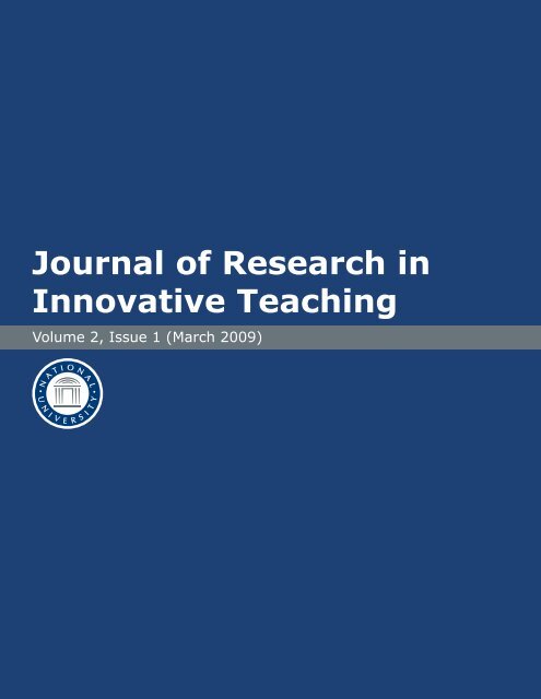 Journal of Research in Innovative Teaching - National University
