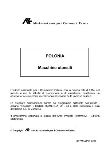 POLONIA Macchine utensili - Download.ance.it