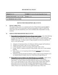 DSCYF-212 Service Provider Reportable Events - Department of ...