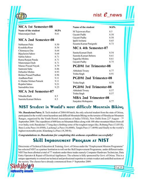 NIST e-NEWS(Vol 65, September 15, 2009)