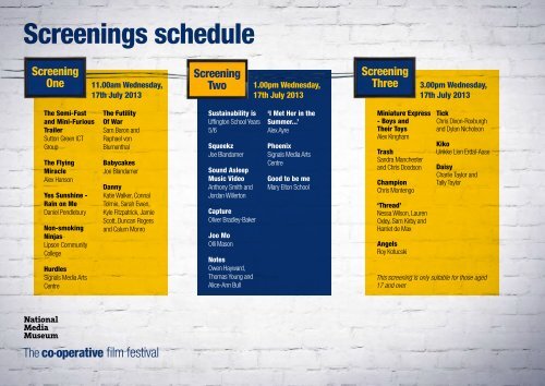 festival programme - The Co-operative