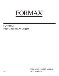 FD 404A1 Air Jogger Operator / Parts Manual - Formax