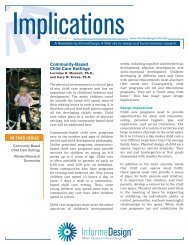 Community-Based Child Care Settings: Vol. 6, Issue 1 - InformeDesign