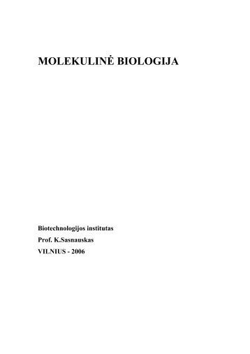 MolekulinÄs biologija - Biotechnologijos institutas