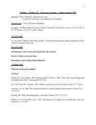 1 Syllabus -- Zoology 725 – Ecosystem Concepts – Spring Semester ...