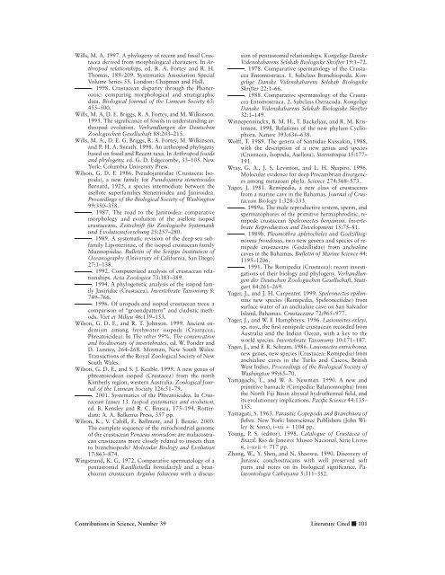 An Updated Classification of the Recent Crustacea