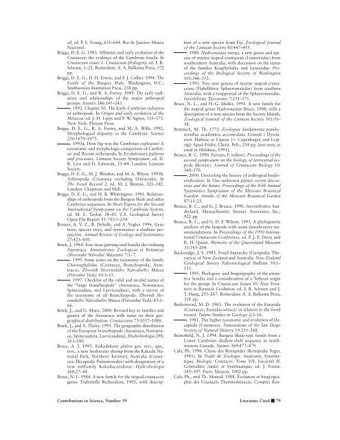 An Updated Classification of the Recent Crustacea