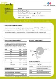 Product Company Mill Environmental Management ... - Arctic Paper