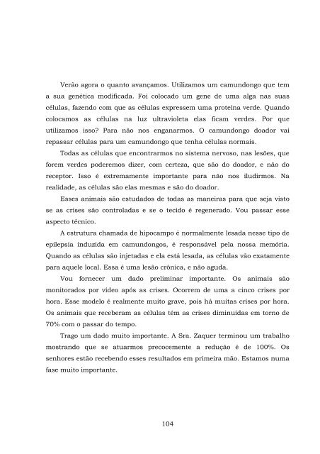 ComissÃ£o Especial sobre a pesquisa das CÃ©lulas-Tronco