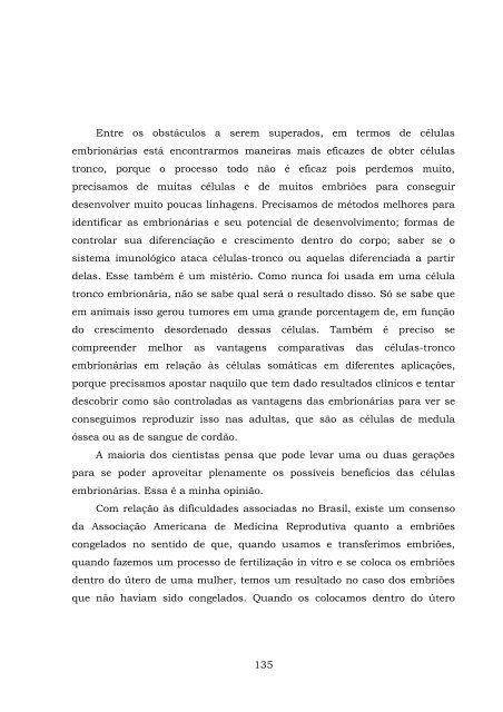 ComissÃ£o Especial sobre a pesquisa das CÃ©lulas-Tronco