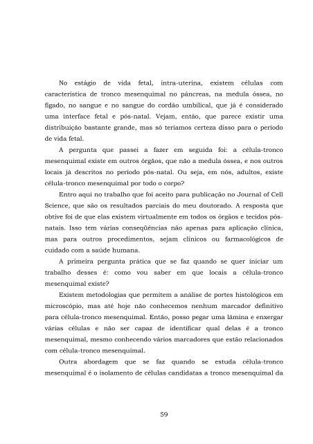 ComissÃ£o Especial sobre a pesquisa das CÃ©lulas-Tronco