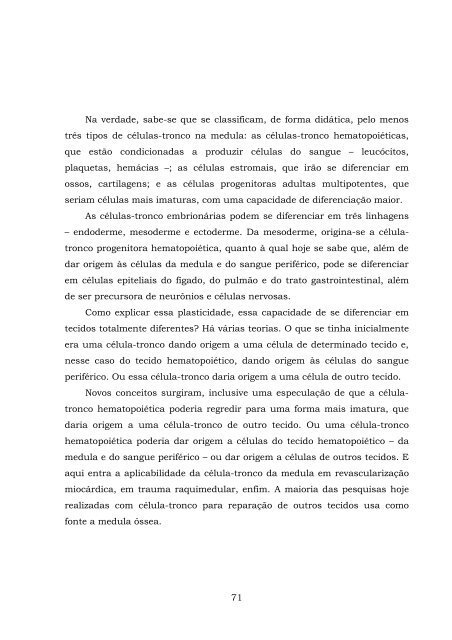 ComissÃ£o Especial sobre a pesquisa das CÃ©lulas-Tronco