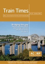Train Times, final version - Association of Community Rail ...