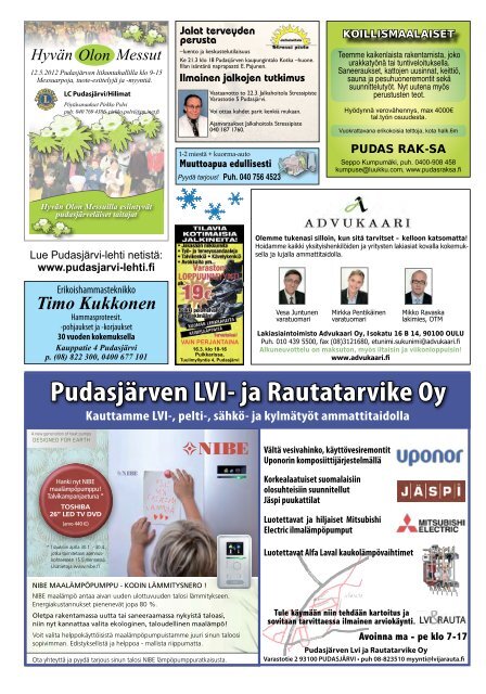 Pudasjarvilehti-11-2.. - PudasjÃ¤rvi-lehti ja VKK-Media Oy