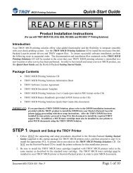 MICR Solutions Quick-Start Guide - Troy Group, Inc.