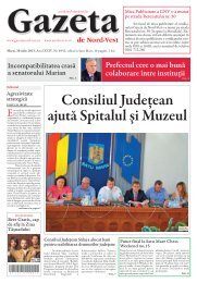 Consiliul Judeţean ajută spitalul şi muzeul - Gazeta de Nord Vest