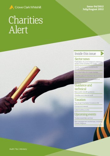 Charities Alert July/August 2012 - Crowe Horwath International