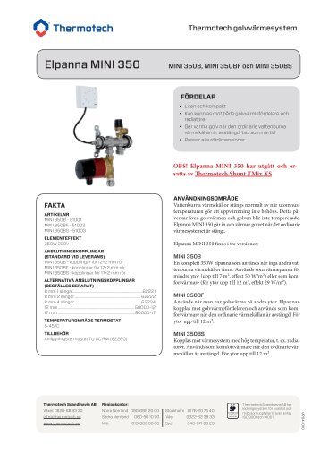 Installationsanvisning - Thermotech Scandinavia AB