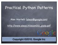 Practical Python Patterns - Alex Martelli