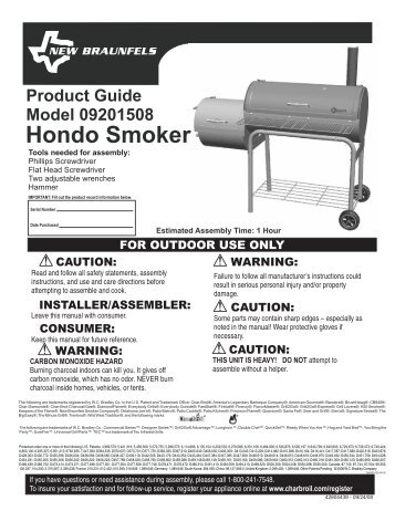 new braunfels black diamond smoker manual Product guide model 11201699 hondo classic offset smoker.