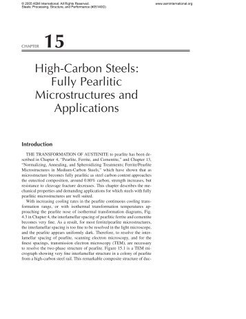 High-Carbon Steels: Fully Pearlitic ... - ASM International