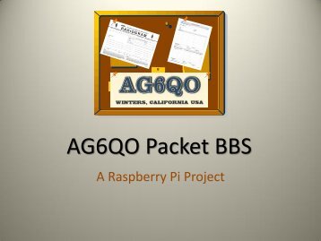 AG6QO Packet BBS BARK2