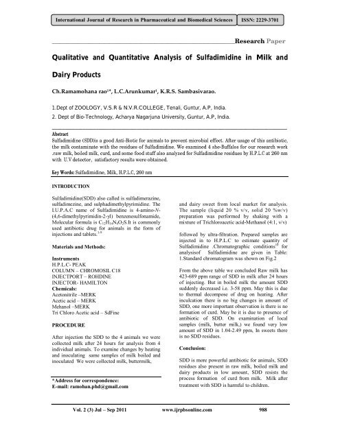 Quantitative Analysis Sample