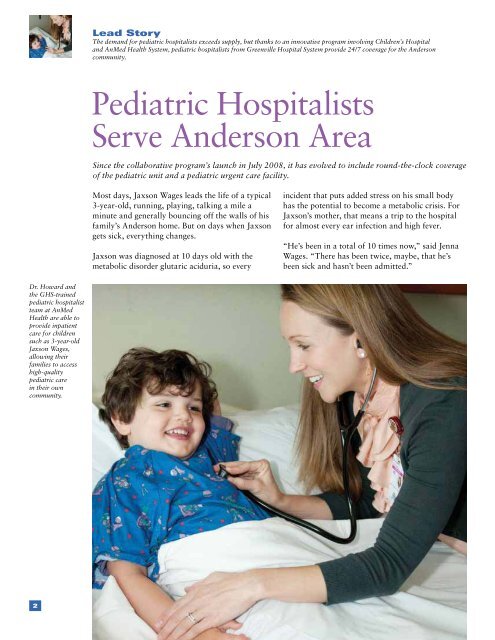 Collaboration Brings Pediatric Hospitalists to ... - Magazooms