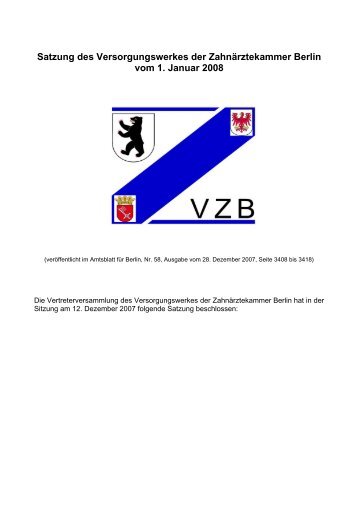 Versorgungswerk der Zahnärztekammer Berlin