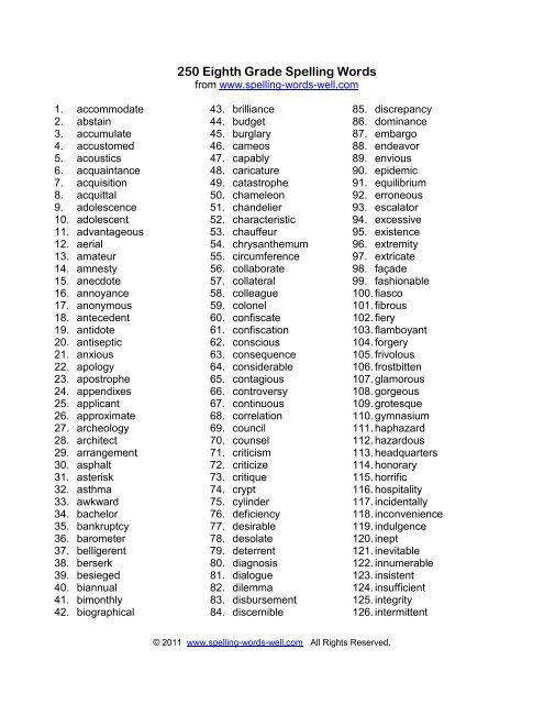 250-eighth-grade-spelling-words-spelling-words-well