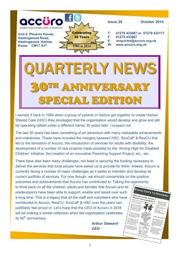 Accuro Quarterly News letter 2014