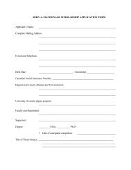 JOHN A. MACDONALD SCHOLARSHIP APPLICATION FORM ...