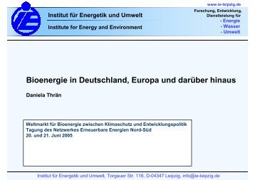 Der globale Bioenergiemarkt heute, und seine Perspektiven fÃ¼r ...