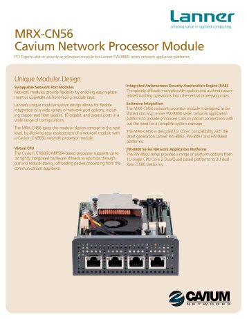 MRX-CN56 Cavium Network Processor Module - Quantum