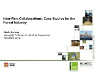 Inter-firm collaborations : case studies for the forest industry - VCO