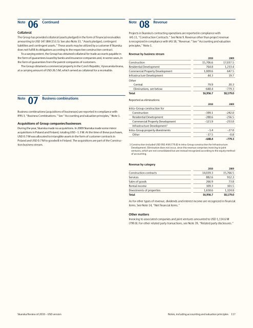 Review of 2010 â USD version - Skanska